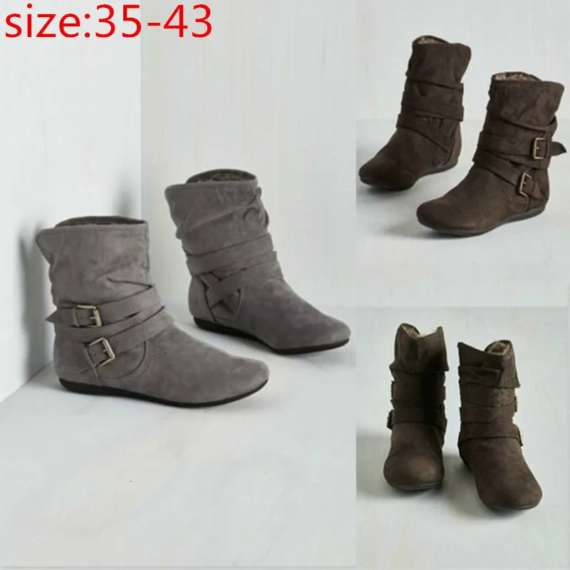 2024 New Women's Boots Europe And America Plus Veet Thick Cotton Size 43 Women Shoes