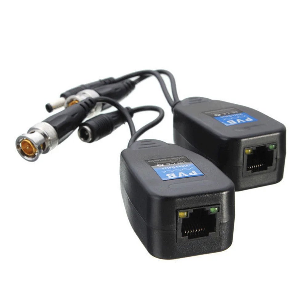 5 Pairs CCTV Coax BNC Video Power Balun Transceiver to CAT5e 6 RJ45 Connector HJ55