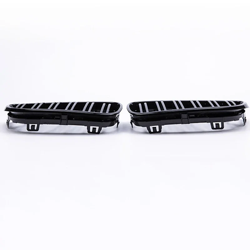 Pulleco For 2 Series F22 F23 F87 M2 Car Front Bumper Grilles Kidney Racing Grill Double Slat Grille Gloss Black 2014-2018