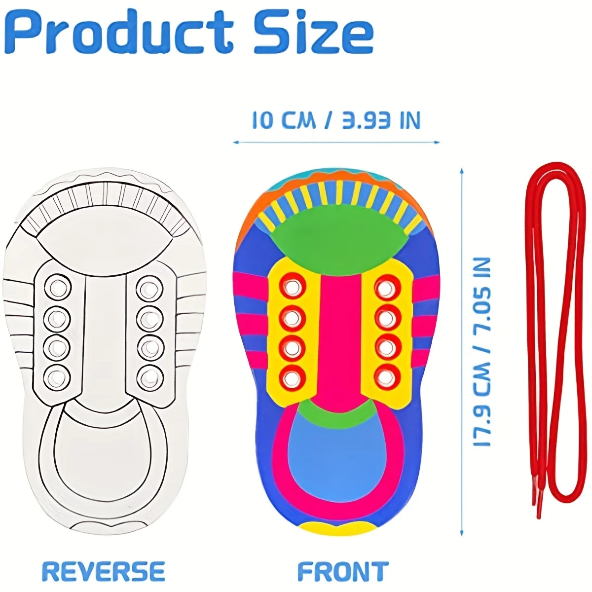 Early Educational Shoelace Threading Teaching Toys, Kindergarten Child Learn To Tie Shoelaces Bowknot Painting Puzzle Toy