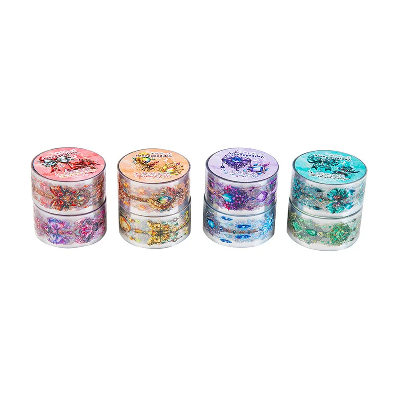 1Pc Starlight Chain Shiny Masking Washi Tape Retro Handbook Decorative Adhesive Material Sticker Diy Label Scrapbooking