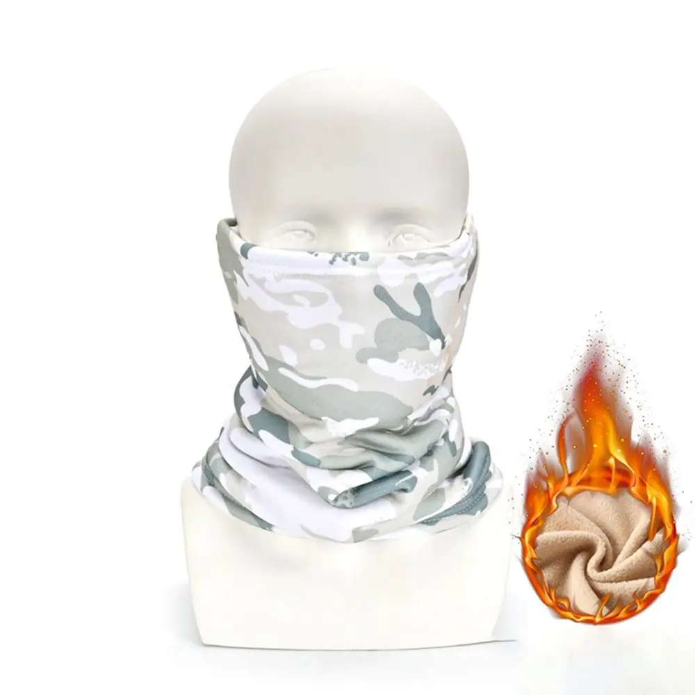 Winter Camouflage Fleece Neck Gaiter Warm Ski Tube Scarf Snowboard Half Face Mask Cold proof Collar Cover 5