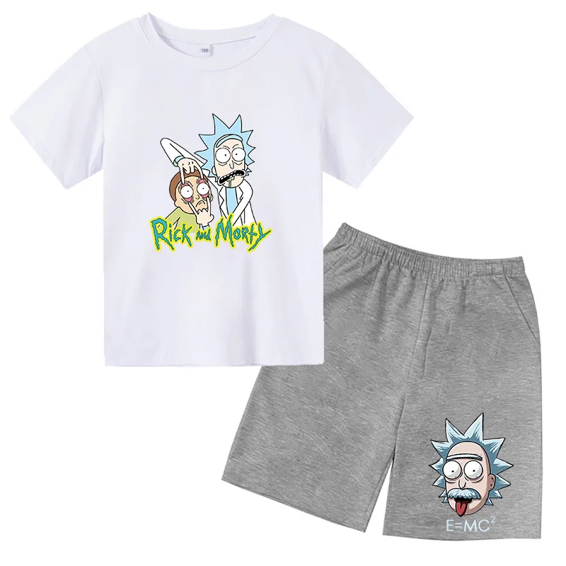 Rick- prints T-shirts set for boys and girls Children's clothing for Summer Kids Outfits Summer 2022 Cool stuff