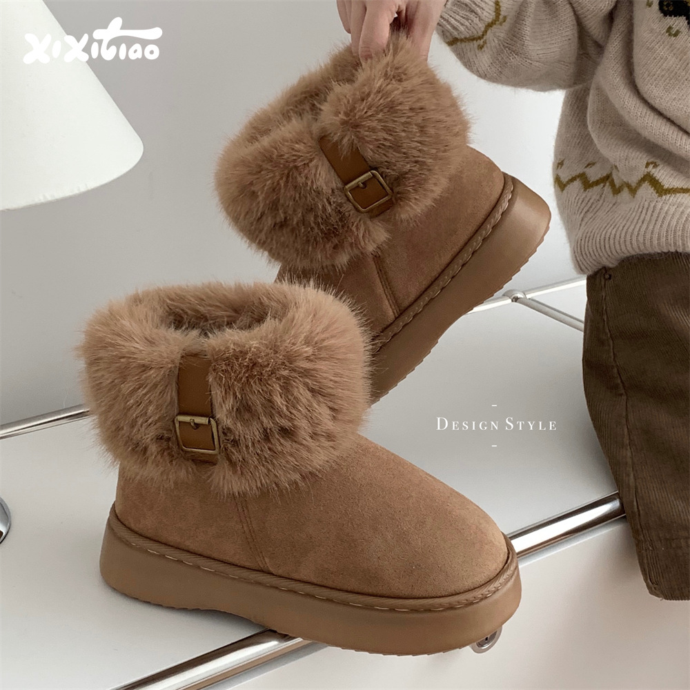 Free shipping slippers women boots Australian Fur Black sheepskin Mules Ultra Mini platform toddler boot bow boots Winter Booties