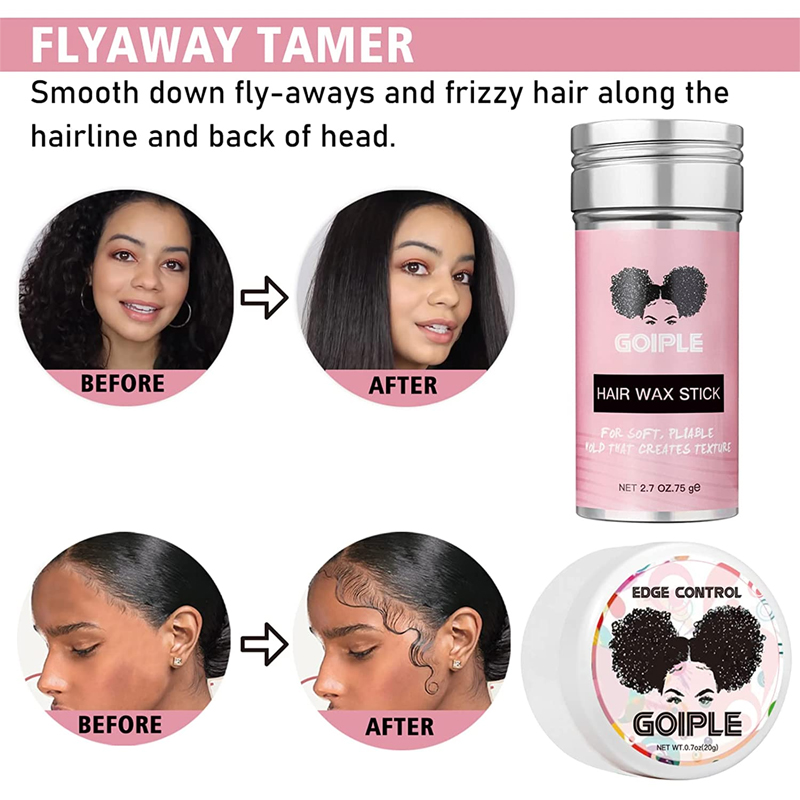 GOIPLE Edge Control Gel Black Women Frizz Fixed Wax Stick Lace Front Wig Glue Waterproof Bond Adhesive Remover Hair Styling Kit