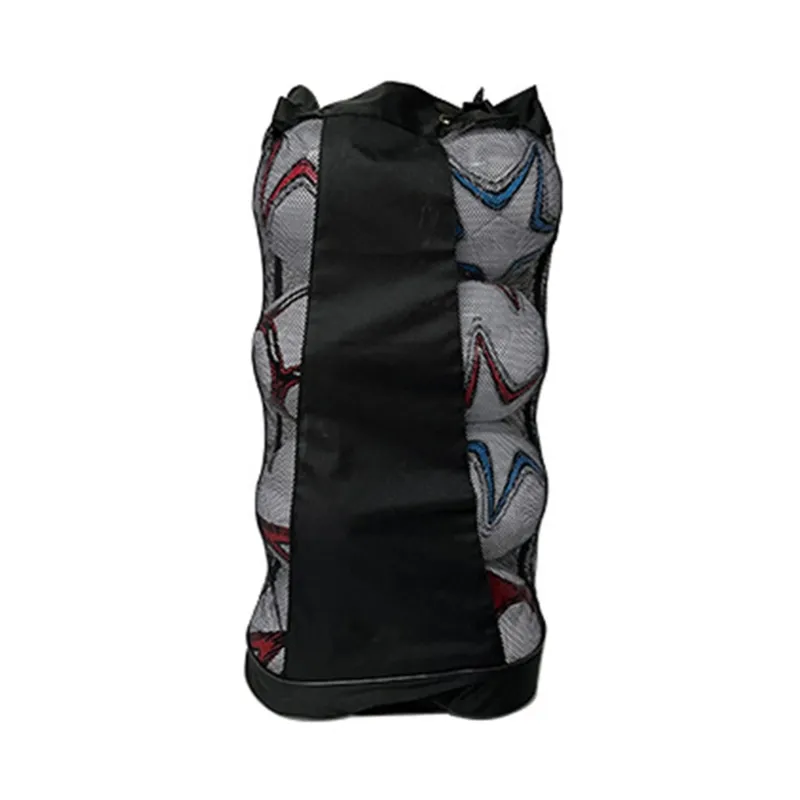 Drawstring Mesh Bag for Balls Waterproof Storage Bag for Football Basketball Training Equipment Bag with Shoulder Strap