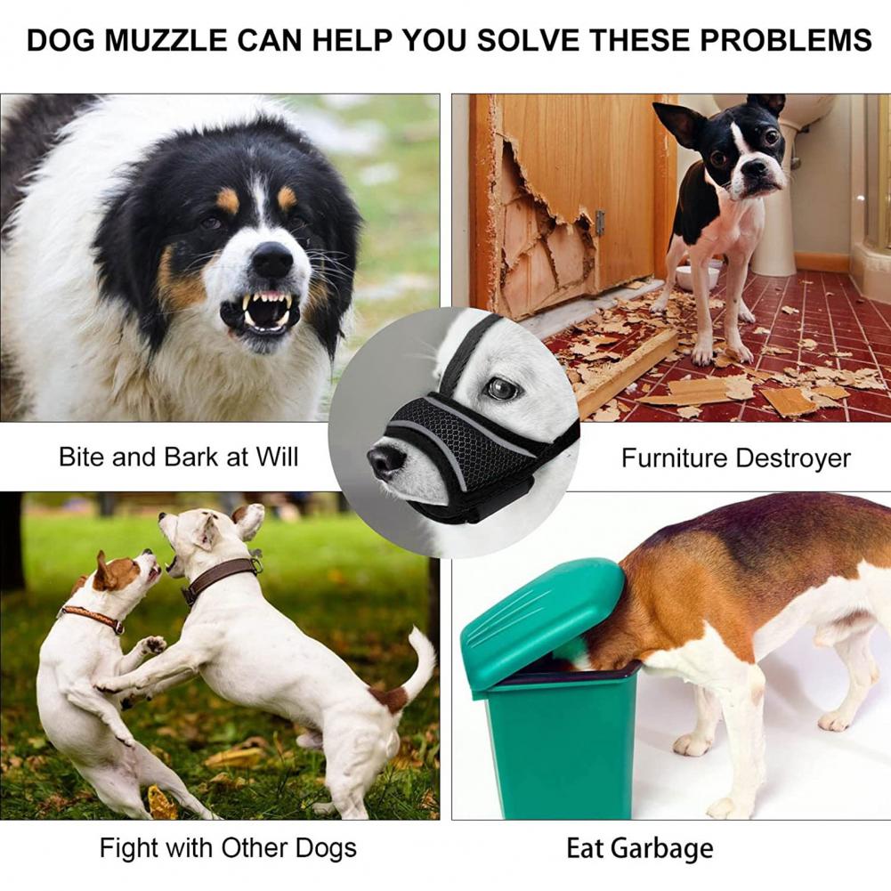 Anti-biting Dog Muzzle Comfortable Dog Muzzle Breathable Adjustable Dog Muzzle Comfortable Anti-chewing Anti-biting for Small