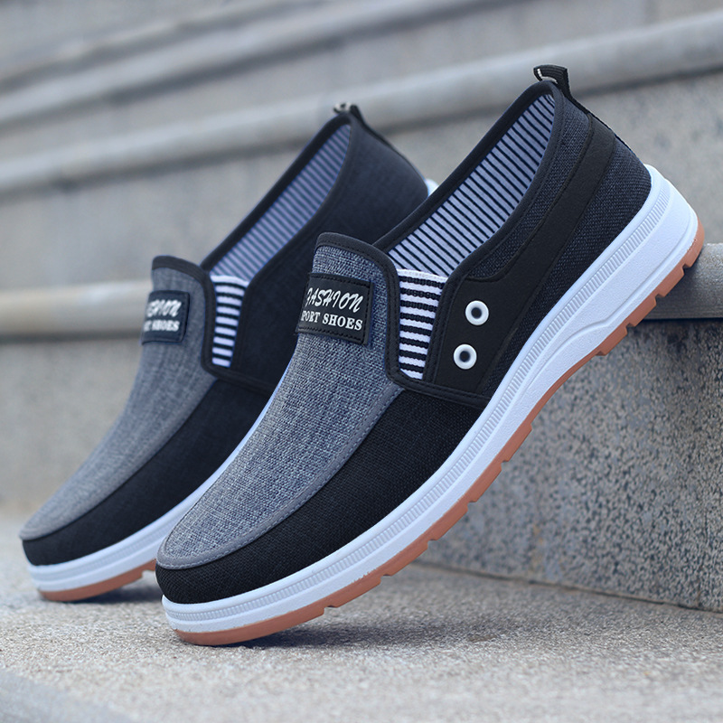 Mens Casual Shoes on Canvas Fashion Sneakers Breathable Summer Walking Loafers Non Slip Comfortable Youth Skate Flats bd93f