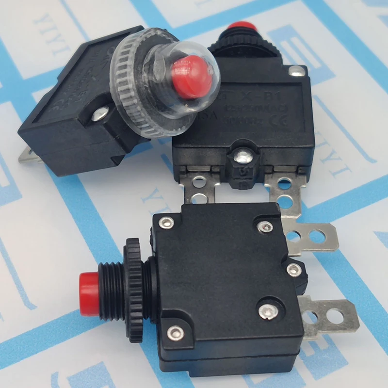 120VAC / 250VAC Thermal Switch Circuit Breaker Overload Protector 5A 6A 8A 10A 15A 20A Overload Switch Protector Fuse