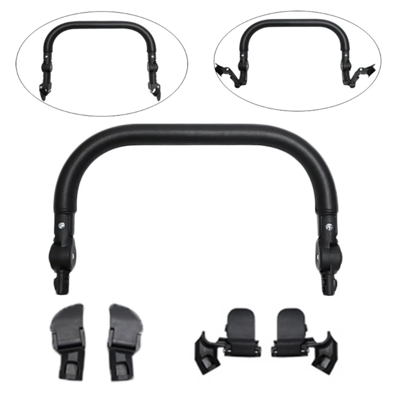Y55B Pram Handle Bar Infant Pushchair Armrest Bumper Bar Baby Stroller Handle Bar with Adjust Angles Stroller Accessories