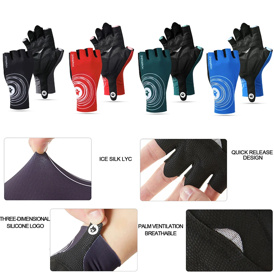 Cycling Gloves Half Finger new Women Men Bicycle Fishing Running Outdoor 2025 Sports Anti-slip Breathable Comfortable Soft Gloves