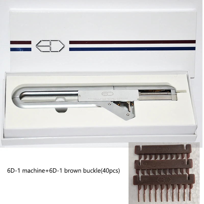 6D Hair Extensions Machine With10 pins Human Hair Connector Kits 6D Micro Link Remove Hair Plier Set 6D Har Buckle Hair Comb