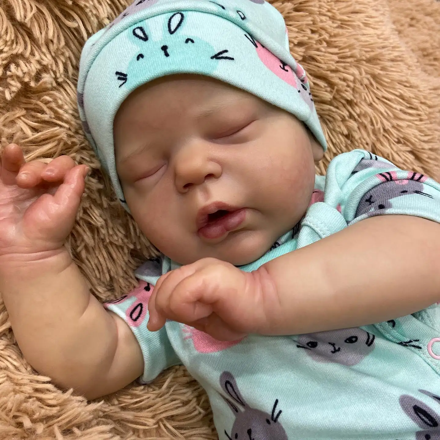 NPK 22inch NewBaby Size Reborn Alexis Lifelike Soft Touch Cuddly Baby 3D Skin Visibile Veins High Quality Art Dol