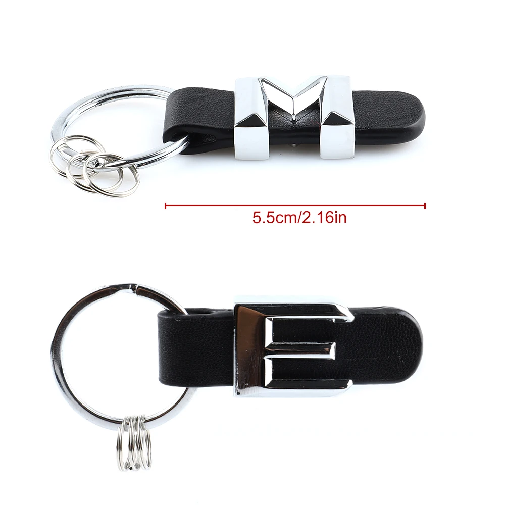 3D Car Key Chain Metal Letter Leather Strap keychain For Mercedes Benz A B C D E G S Class Car Keychain leather Key Rings