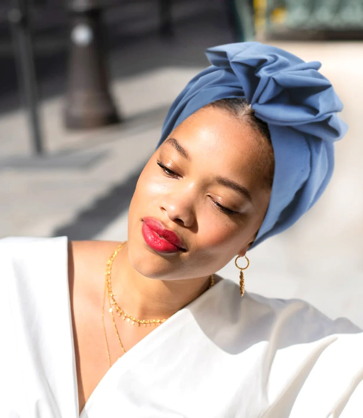 Trendy Big Bow Knot Turban Bonnets For Women Designer Retro Stretchy Beanie Cap Gorgeous Party Head Cover Plain Hijabs Head Wrap
