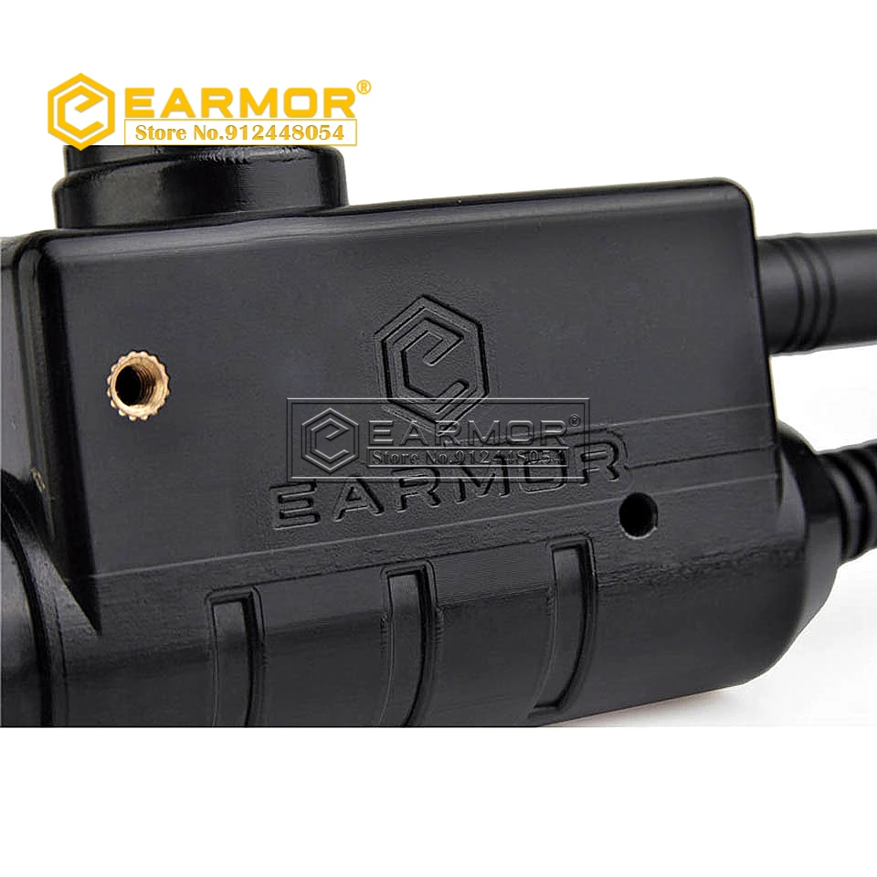 PTT Adapter EARMOR M52 Military Push To Talk Tactical Communications Headset PTT Adapter for Airsoft Earmor MSA Sordin