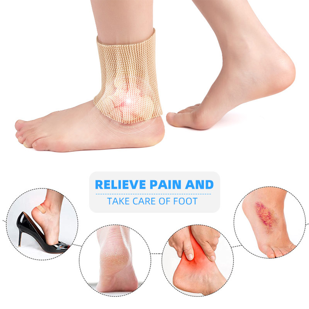1Pcs Ankle Sleeves Brace Silicone Gel Moisture Heel Spa Socks Nursing Anti-dry Anti-crack Foot Pad Protect Skating Roller Riding