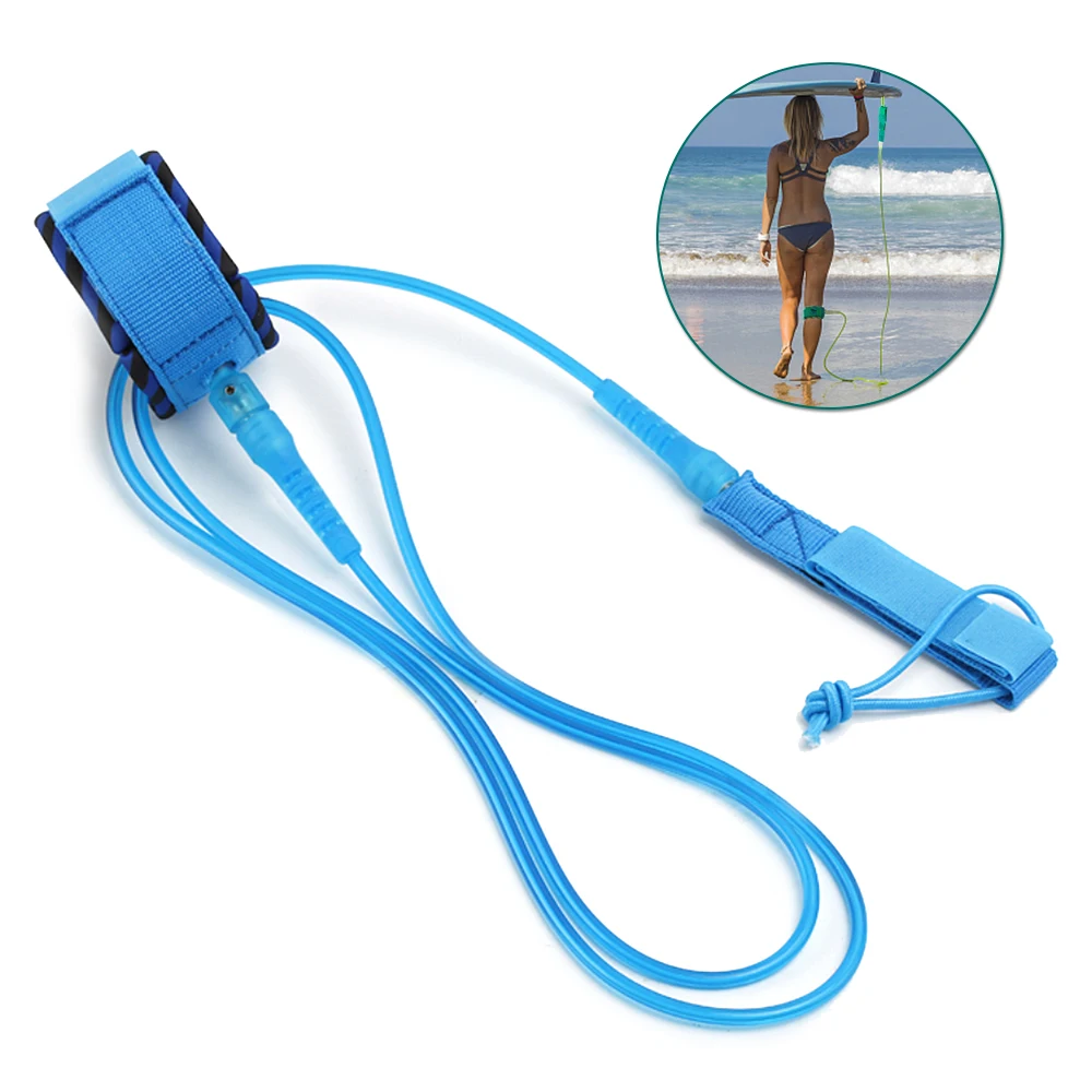 kwaliteit Paddle Hoge 6FT Leash Surf Leash Surfboard Leash Glad Steel Swivel Surfen Been Touw Gladde Stalen Paddle board Leash smile