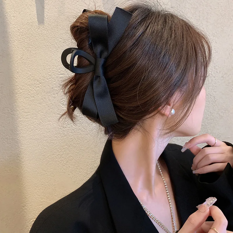 Dual Sides Bows new 2025 Hair Clips For Women Hairpin Large Size Claw Clip Hair Accessories 14cm Girls Headwear