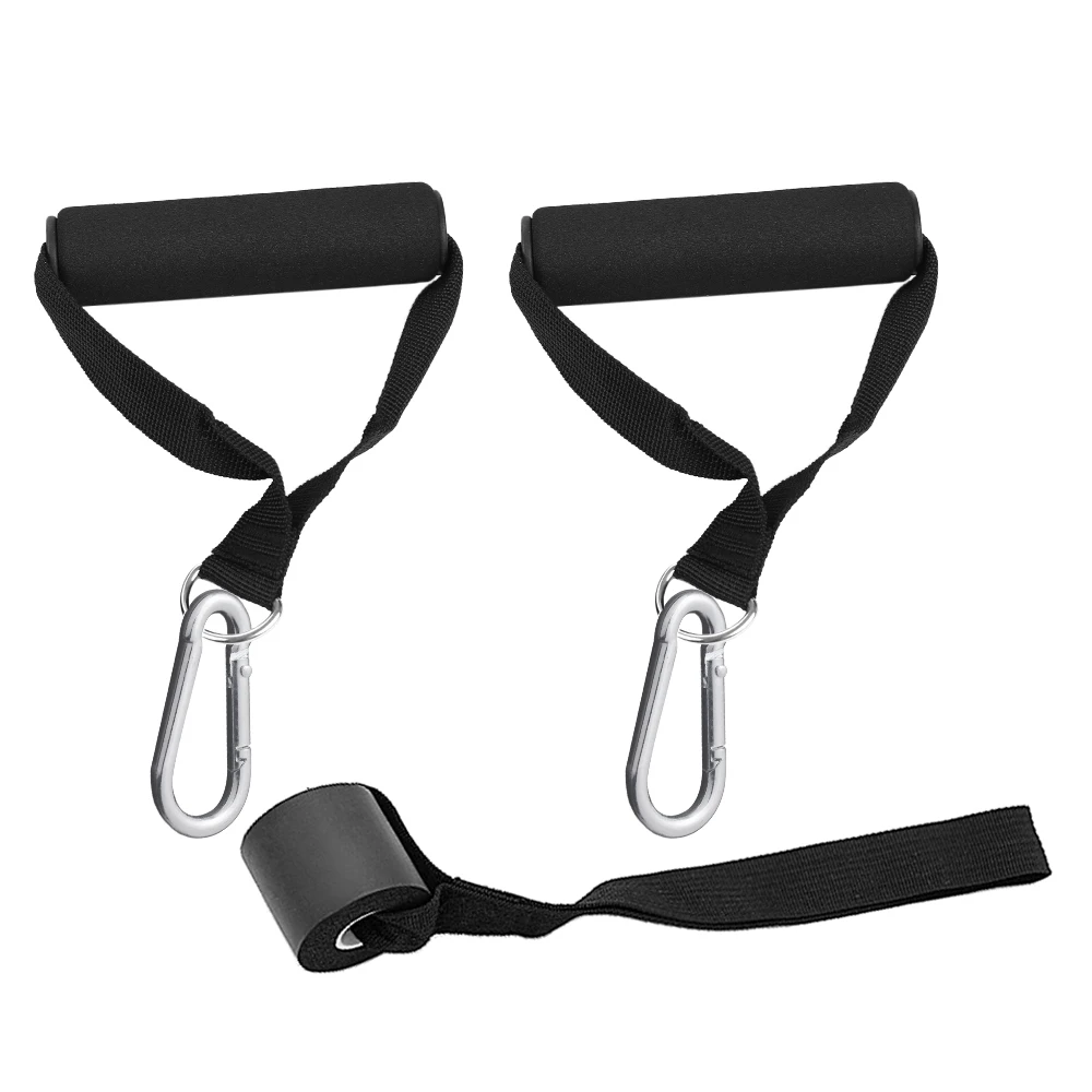 5pcs Exercise Set Workout Handles Door Anchor Carabiner Hooks for Exercise Resistance Bands Cable Machines