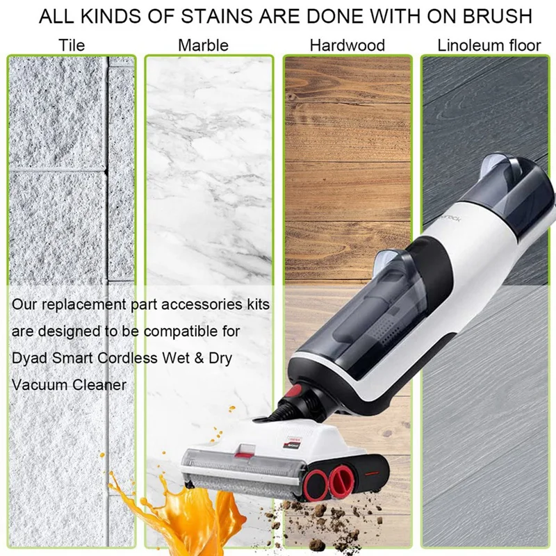 AD-Replacement Parts Roller Brush HEPA Filters Compatible For Roborock Dyad U10 Wet And Dry Vacuum Cleaner Accessories