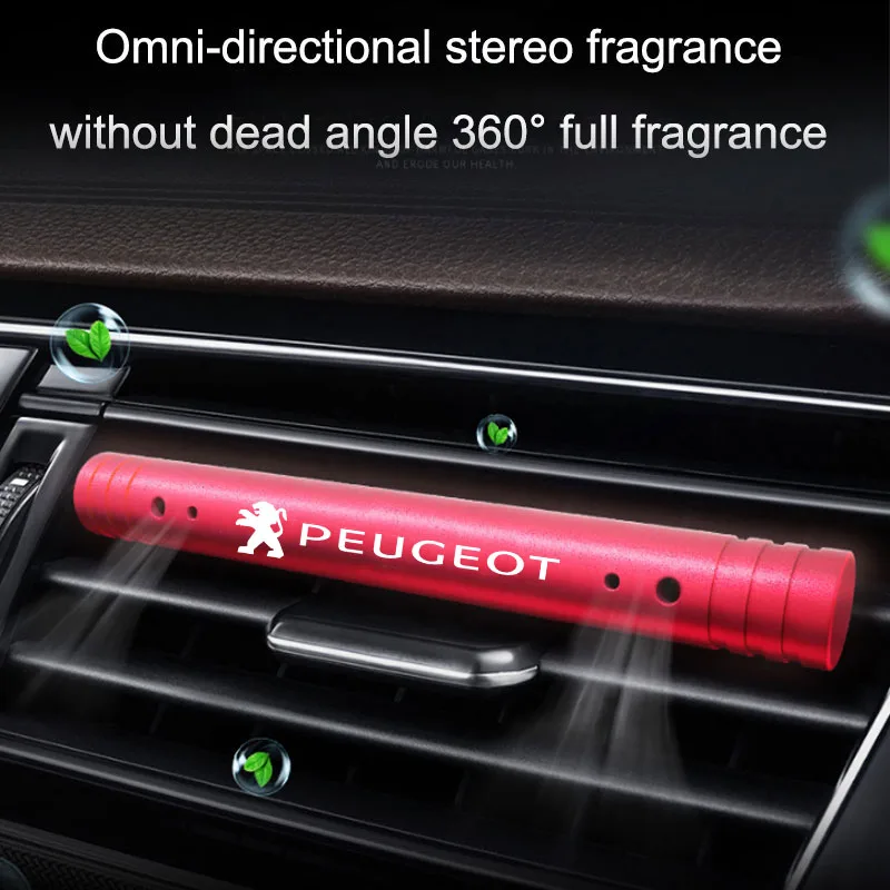 Auto Air Freshener Car Air Outlet Perfume Car Aroma Lasting Aromatherapy for Peugeot Logo 108 406 407 408 206 207 208 306 307