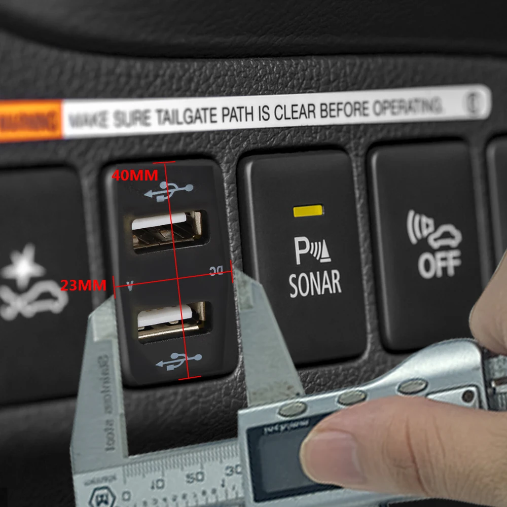 Dual USB QC Car Socket Charger 12-24V new LED Car Accessories 2025 Voltmeter 4.2A Dual USB For Toyota Power Adapter