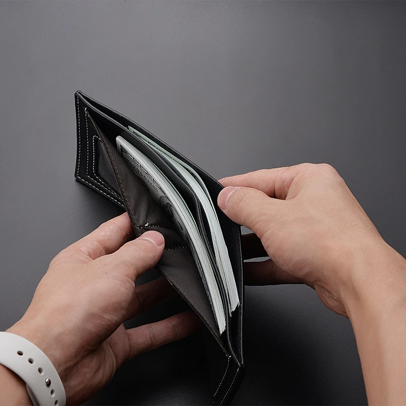 2023New Wallet Men Leather Purse for Men Wallets with Zipper Card Holder Coin Pocket Male Money Bag Classic Monederos De Hombre
