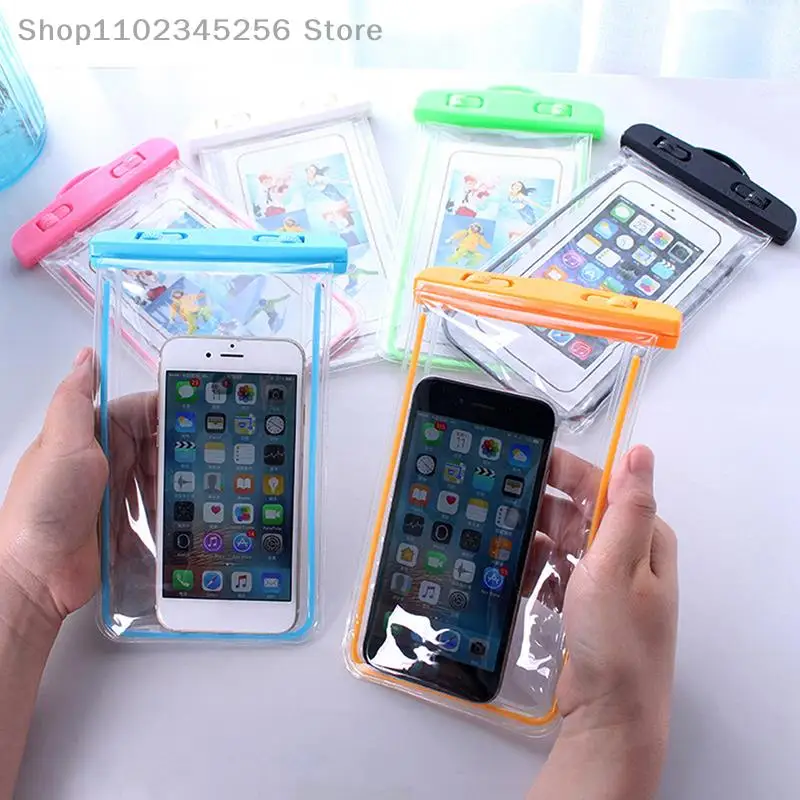 Swimming Bags Waterproof Phone Case Water Proof Bag Mobile Pouch PVC Cover For Storage 21x11cm