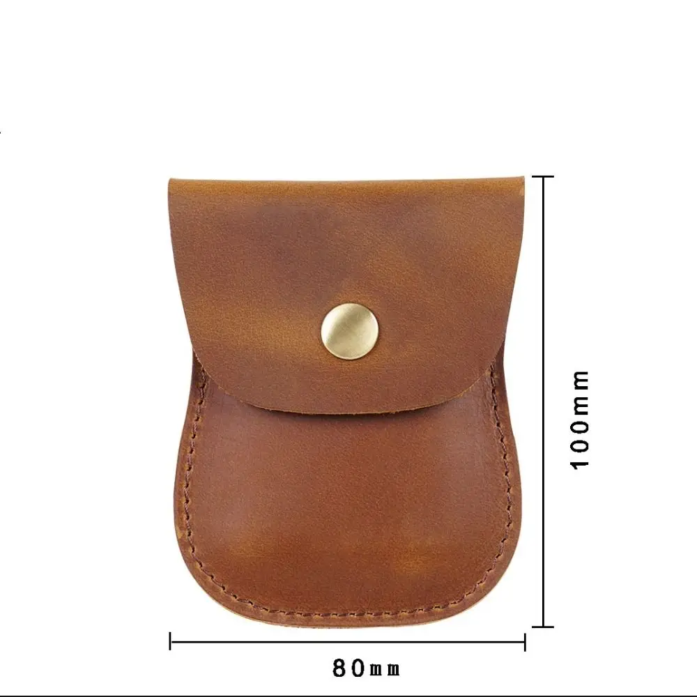 Retro Mini Designer PU Leather Men Coin Purse Handmade Men Wallet Coin Bag Card Purse Change Purse Cowhide Coin Sports Accessory