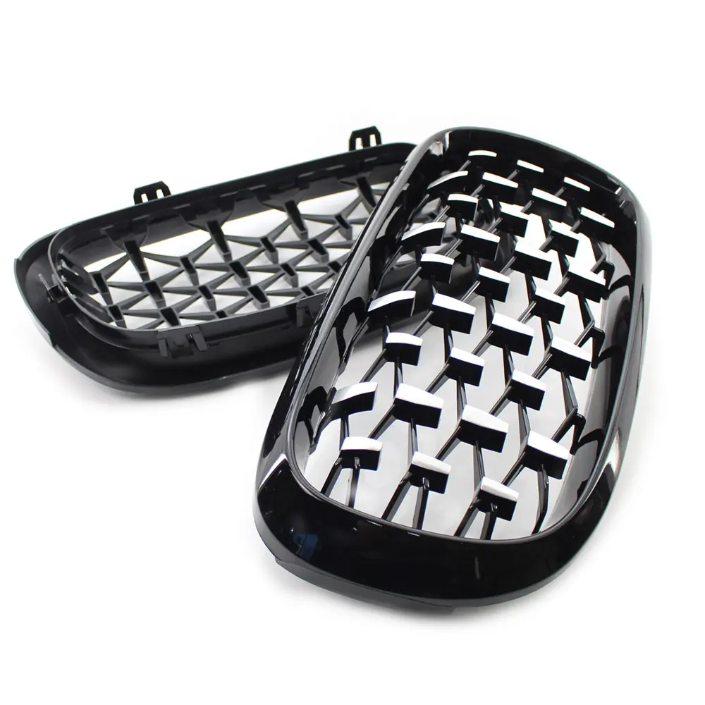 New F15 X5 Grille Front Replacement Kidney Grill Dia Meteor Style Chrome Black For X6 F16 2014-2018