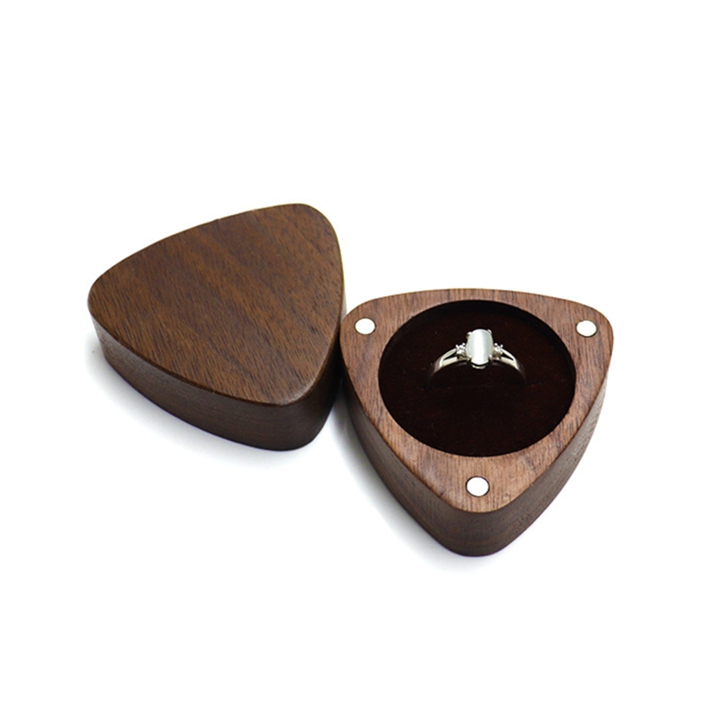 Ring Box R58e Engagement jewelry organizer For Proposal Wood Box - Ring Holder Jewelery