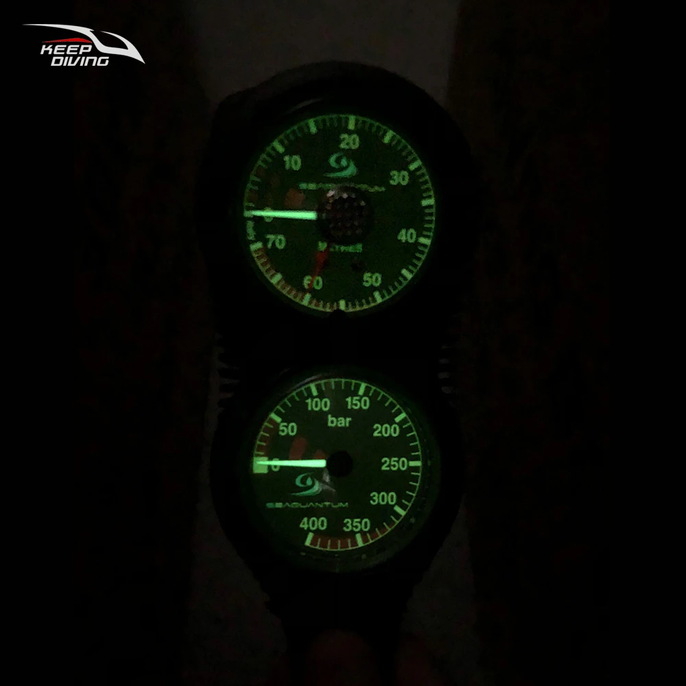 CE Approved Diving Compass Professional Pressure Gauge Depth Gauge Submersible Dive Digital Glow in the dark