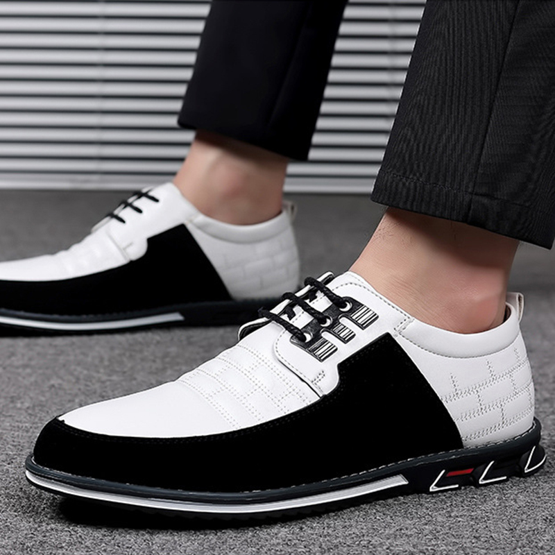 Sneakers Fashion Loafers Brand Classic Lace-Up Casual Sport Black Soft Breathable Business Men Shoes Big Size fbd8f