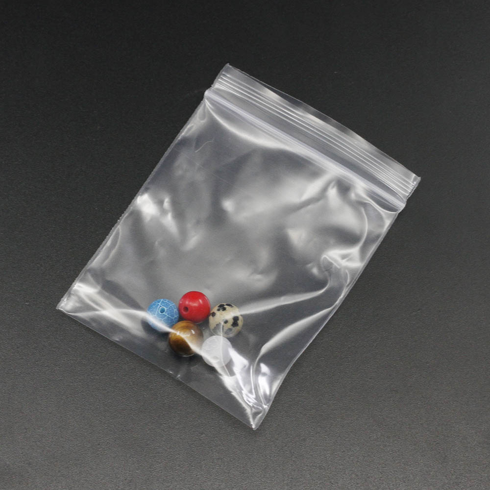 30-100pcs/pack 4*6/5*7/6*8/7*10 Bulk Thick Jewelry Packaging Pack Zipped Lock Reclosable Plastic Clear Poly Bag Gift