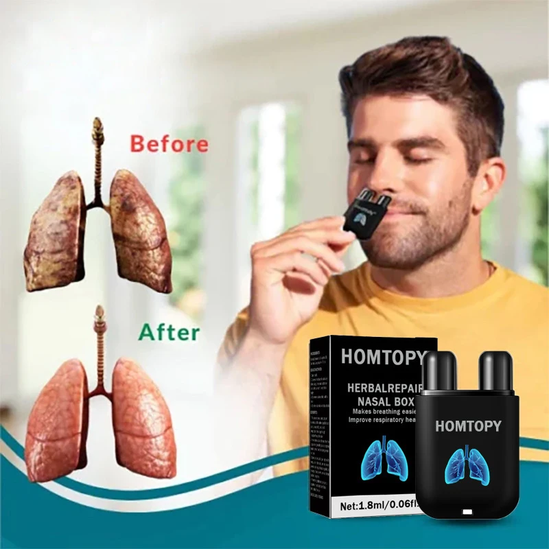 Liver Air Nasal Inhaler Double Hole Herbal Repair Nasal Box Women Men Quick Natural Long Lasting Taste Cleansing Oil Inhaler