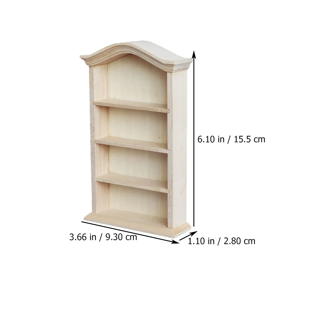 Mini House Storage Shelves Dollhouse Bookcase Bookshelves Miniature Scene Accessory