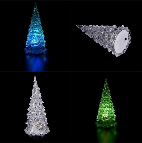 Small Christmas Tree Colorful Seven Colors Changing LED Lamp Light Romatic Home Christmas Decoration e781c 5 21e14