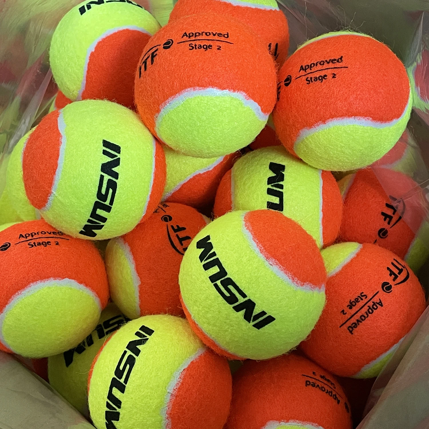 new INSUM Beach Tennis Balls 2025 3/6/9 Pcs Professional 50% Standard Pressure for Kids Tennis Accessories Training Balls