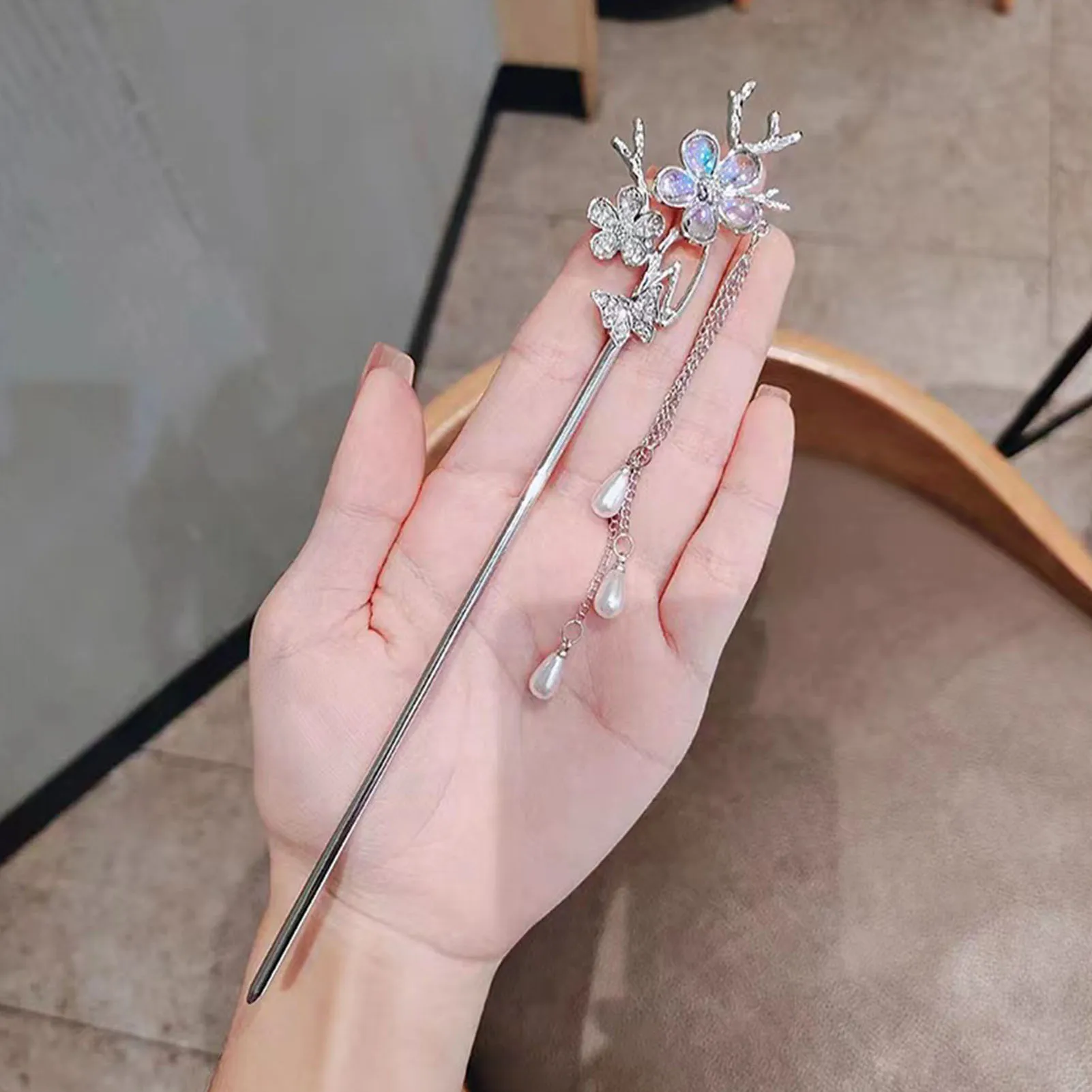 Vintage Chinese Style Hairpins Handmade Hair Stick Women Metal Hair Fork Hair Chopsticks Woman Girls Jewelry Accessories