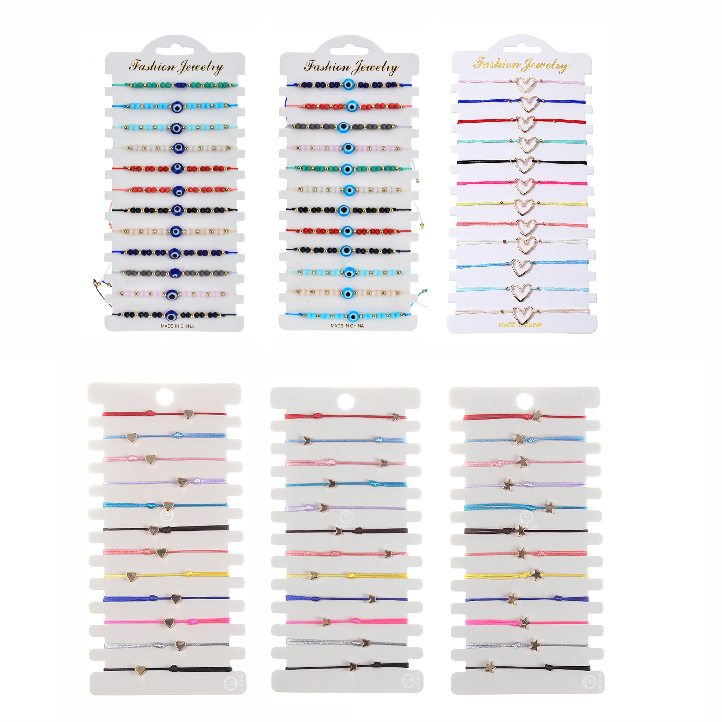 12pcs New In Lucky Turkey Blue Evil Eye Bracelet For Women Men Handmade Woven Rope Chain Bracelets Girl Birthday Party Jewelry