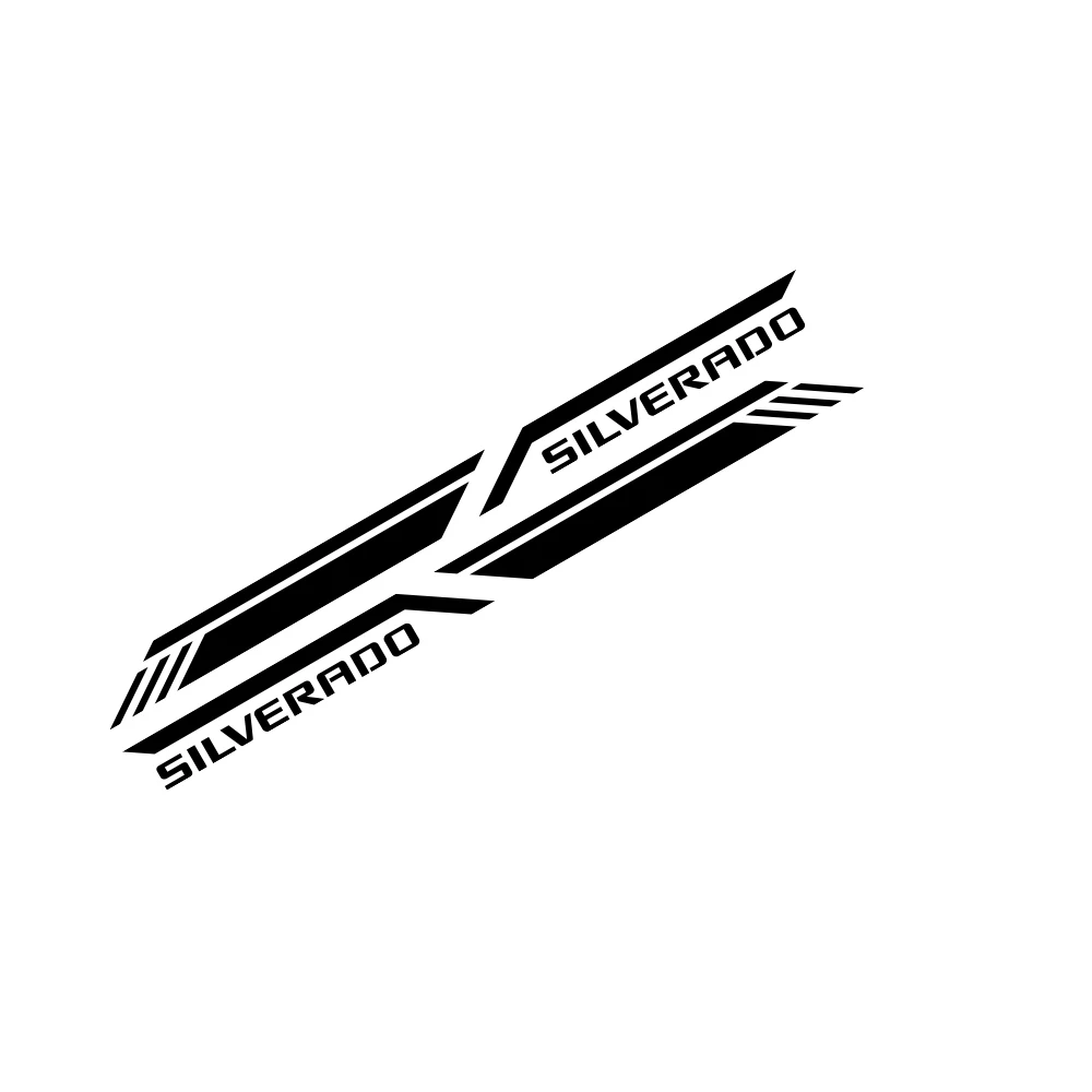 Pickup Bed Side Sticker For Chevrolet Silverado 1500 2500 HD Car Stripes Style Decor Decal Truck Vinyl Cover Auto Accessories