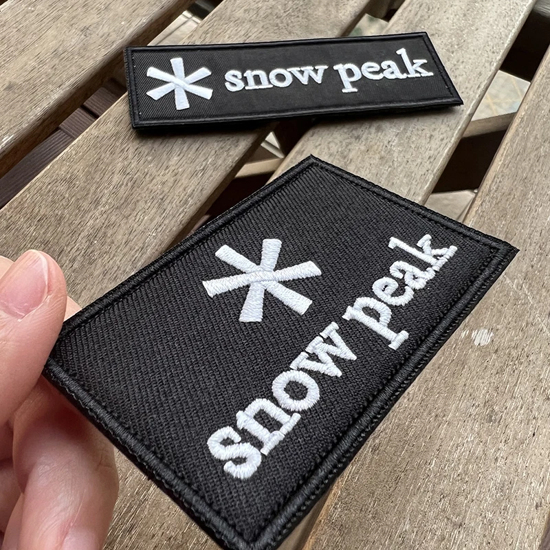 1PC Snow Peak Patch Stripes Badge Tags Chevrons Military Armband Hook Loop Embroidered Patches