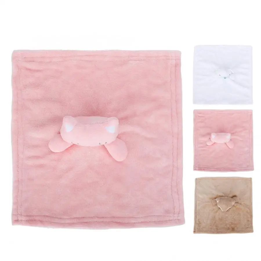 Baby Towel Infant Animal Soothe Appease Towel Soft Soothe Towel Cat Bear Fox Stuffed Comforting Toys Gift