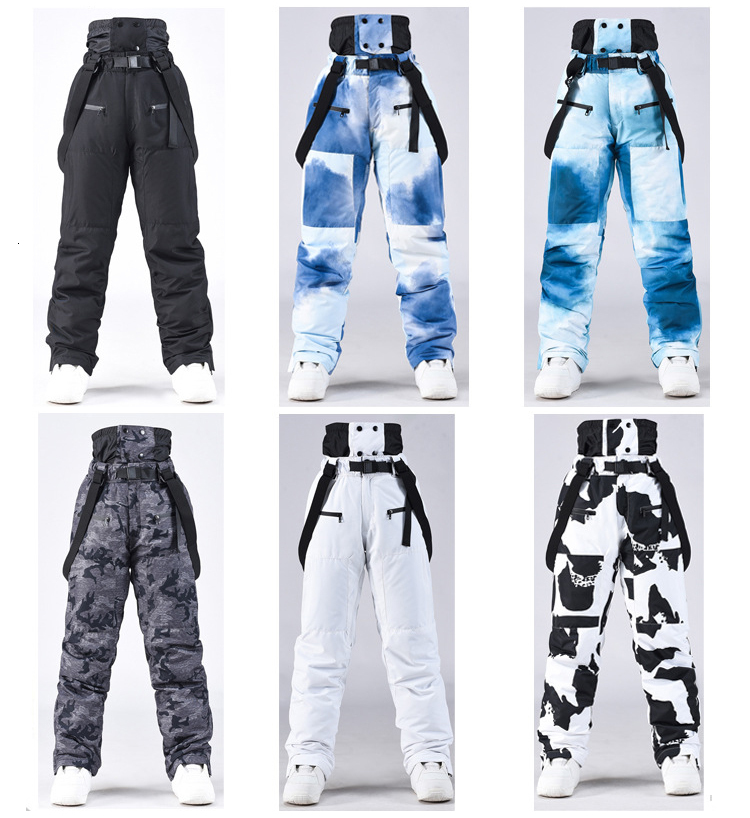 Windproof Outdoor Sport Trousers For Men And Women, Alpine Waterproof Warm Overalls, Big Ski Pants, Mountai