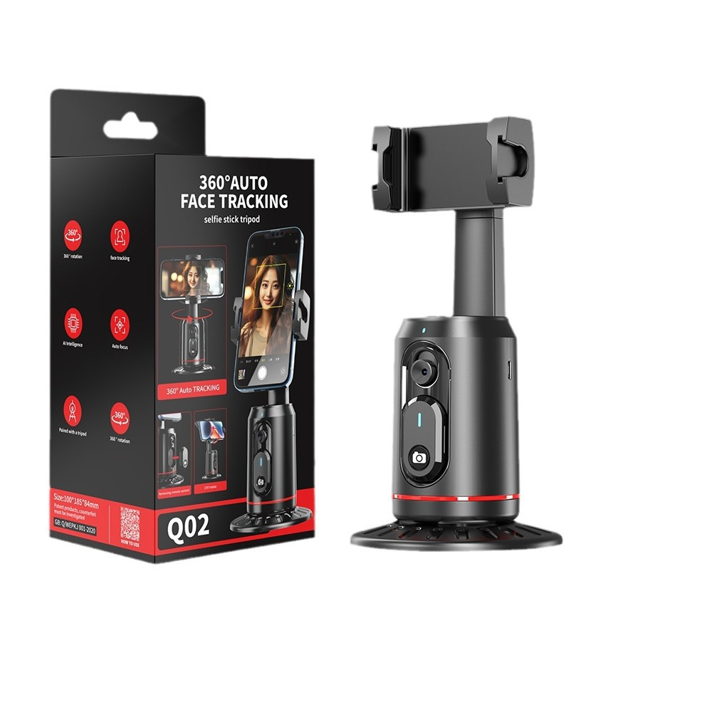 Q02 Face tracking automatic AI follow PTZ live intelligent follow fill light Bluetooth stabilizer pan tilt