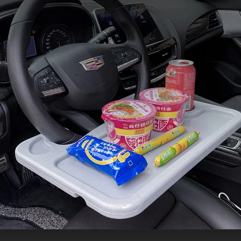 Car Portable Dining Table Car Steering Wheel Tray Steering Wheel Table Desk For Eating Writing Drinking Fits Most Vehicles