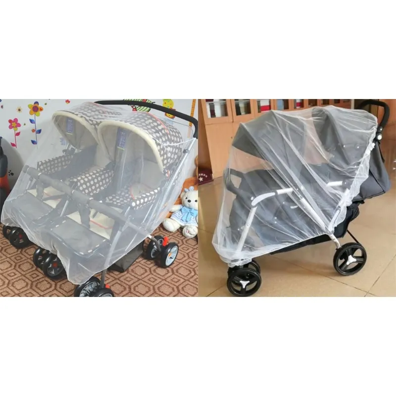 Stroller Mosquito Net for Carseat Bassinet Anti-Bug Mesh Cover Breathable Double Pram Sunproof Netting Joggers Accessory