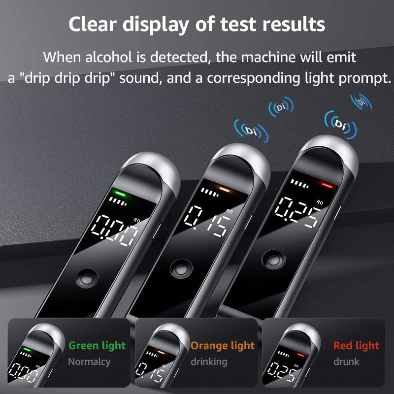 ZBK Automatic Alcohol Tester Professional Breath Alcohol Tester Rechargeable Breathalyzer Alcohol Test Tools