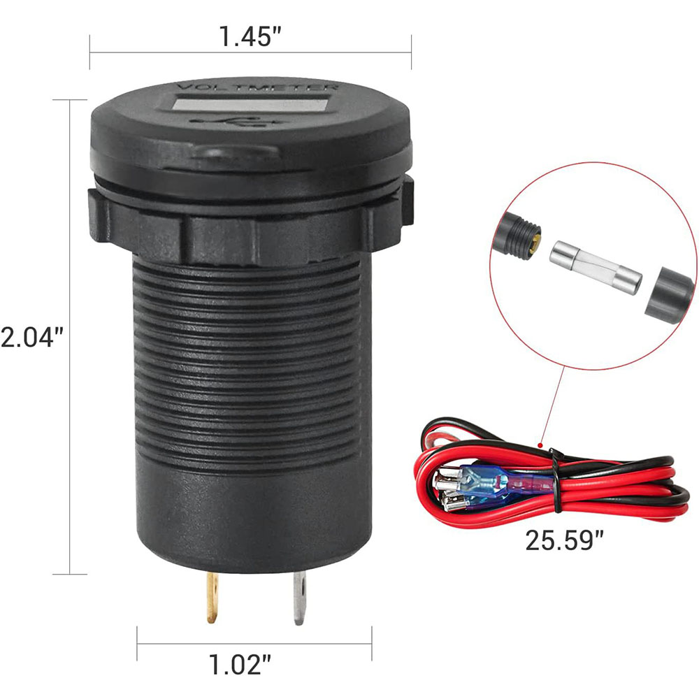 PD Car Charger 83W 12V 24V USB Outlet Laptop Motorcycle Usb-C ddmysmile PD QC 3.0 USB Port Socket Waterproof With Power Switch For RV Car Smile -C